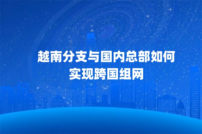 越南分支與國內(nèi)總部如何實現(xiàn)跨國組網(wǎng)