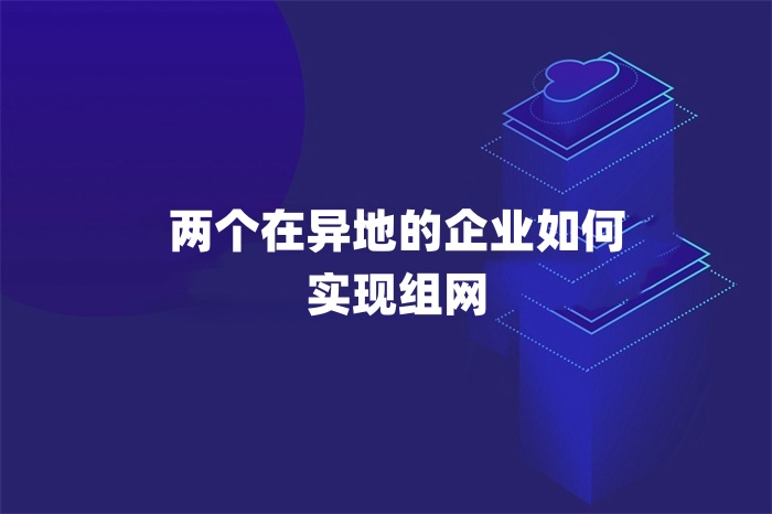 兩個在異地的企業如何實現組網