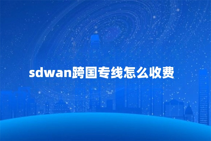 sdwan跨國專線怎么收費 sdwan跨國專線怎么收費