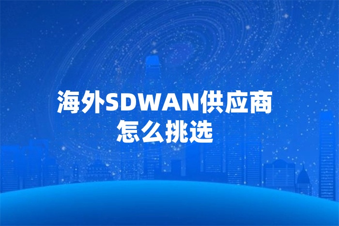 海外SDWAN供應商怎么挑選 海外SDWAN供應商怎么挑選